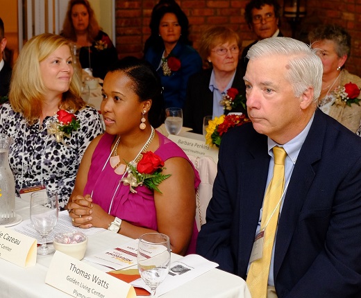 Kathleen Nardone, Physical Therapist, Beth Israel Hospital, Plymouth; Stephanie Cazeau, C.N.A./Nursing Student, GLC Plymouth; Tom Watts, Regional Director of Labor Relations, Golden Living Centers