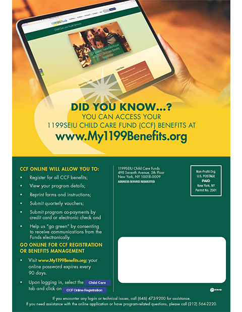 Online Access Benefits Postcard