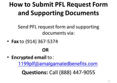 How to Submit PFL Request Form and Supporting Documents